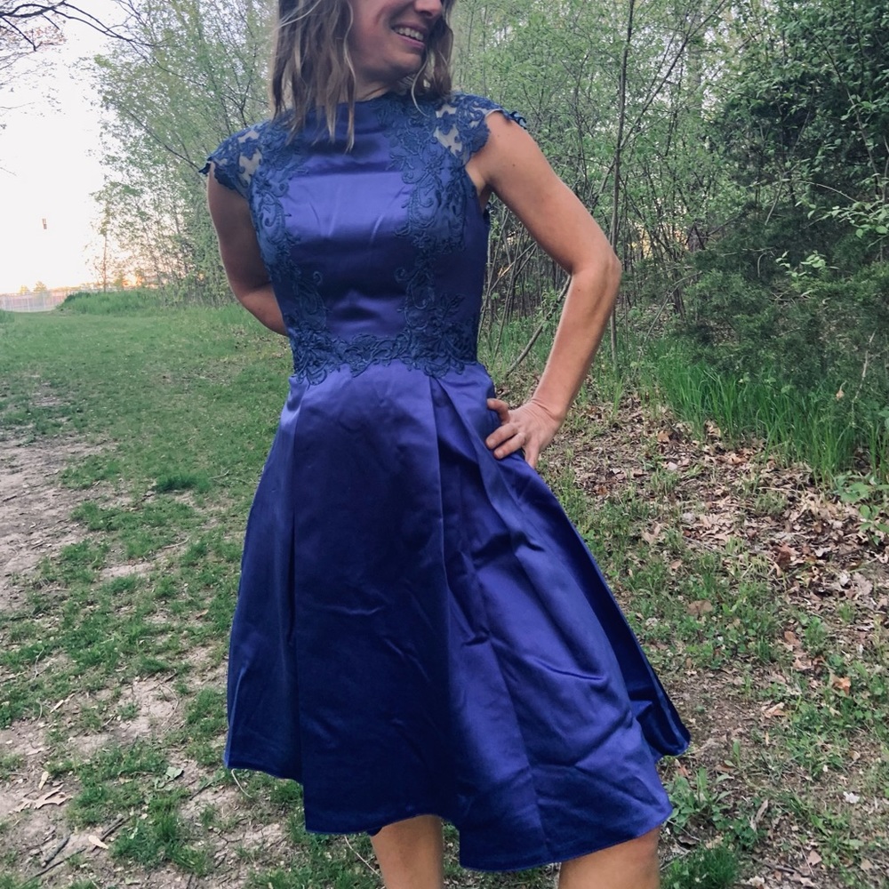 JJ’s House Royal Blue MIDI Prom Style Dress